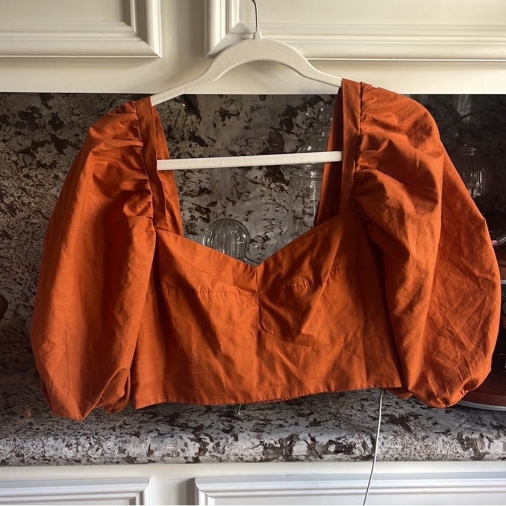 Farm Rio Cropped Mango Blouse - Picture 3 of 6